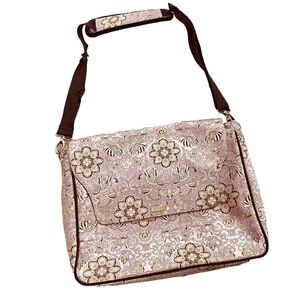Abbi New York Fabric Crossbody Messenger Laptop Bag